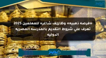«فرصة ذهبية» وظائف شاغرة للمعلمين 2025 تعرف على شروط التقديم بالمدرسة المصرية الدولية